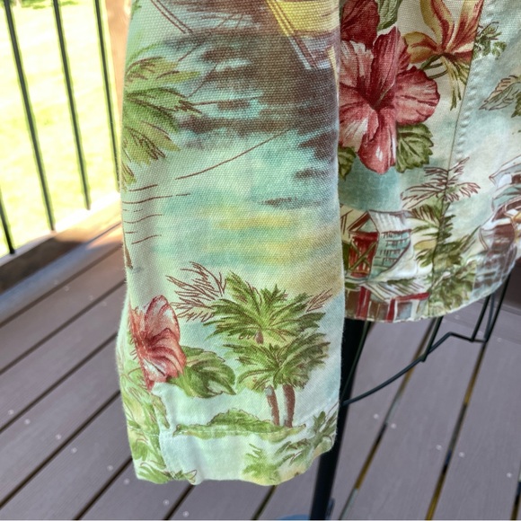 Coldwater Creek Tropical Caribbean Hawaiian Print Cotton Jacket Petite Medium - Picture 5 of 10